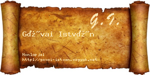 Gávai István névjegykártya
