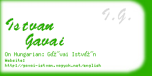 istvan gavai business card